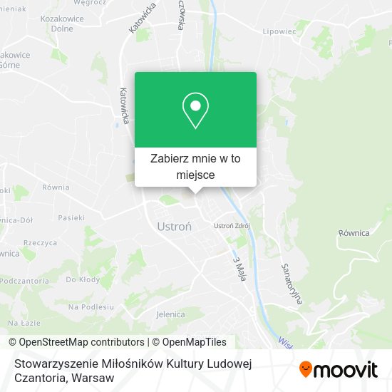 Mapa Stowarzyszenie Miłośników Kultury Ludowej Czantoria