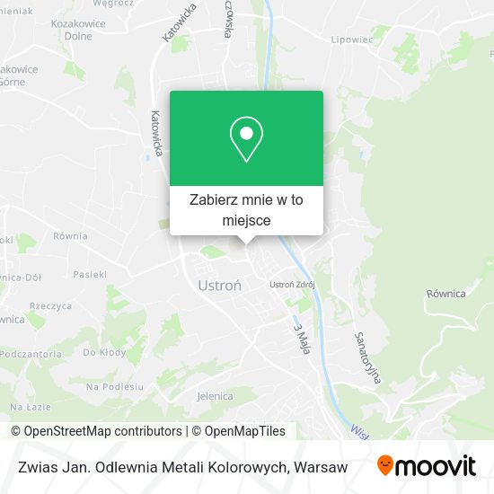 Mapa Zwias Jan. Odlewnia Metali Kolorowych