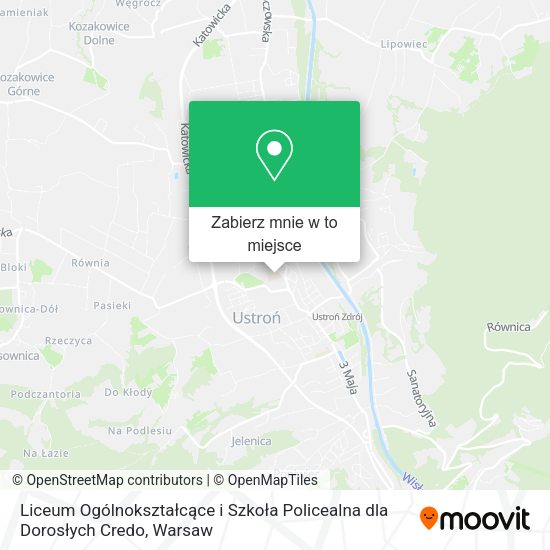 Mapa Liceum Ogólnokształcące i Szkoła Policealna dla Dorosłych Credo