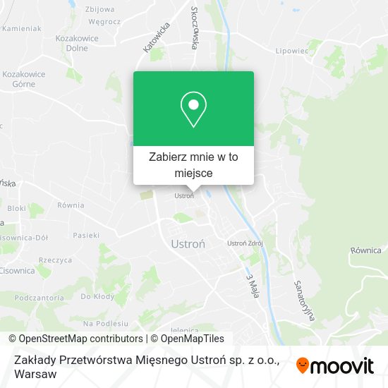 Mapa Zakłady Przetwórstwa Mięsnego Ustroń sp. z o.o.