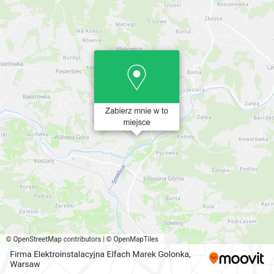 Mapa Firma Elektroinstalacyjna Elfach Marek Golonka