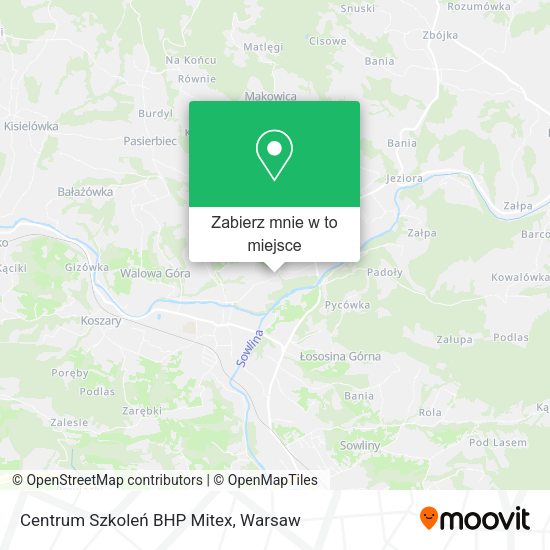 Mapa Centrum Szkoleń BHP Mitex