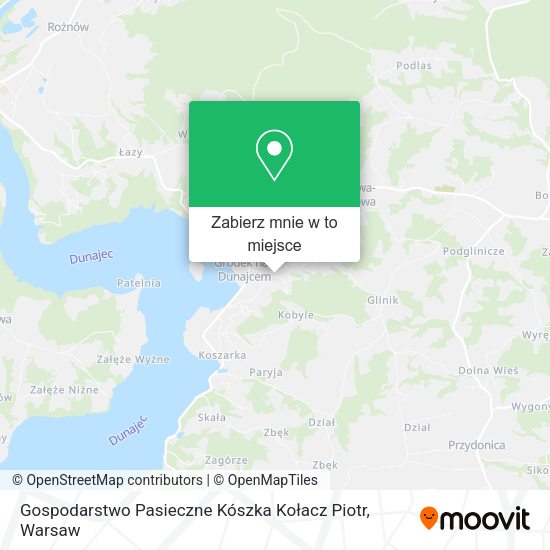 Mapa Gospodarstwo Pasieczne Kószka Kołacz Piotr