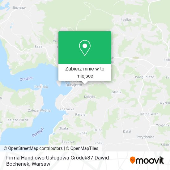 Mapa Firma Handlowo-Usługowa Grodek87 Dawid Bochenek