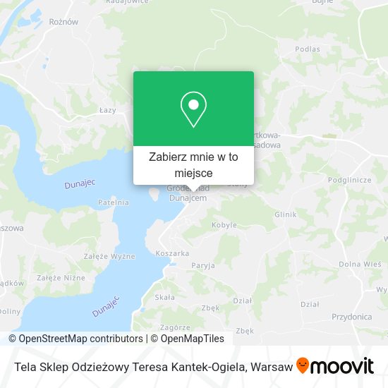 Mapa Tela Sklep Odzieżowy Teresa Kantek-Ogiela