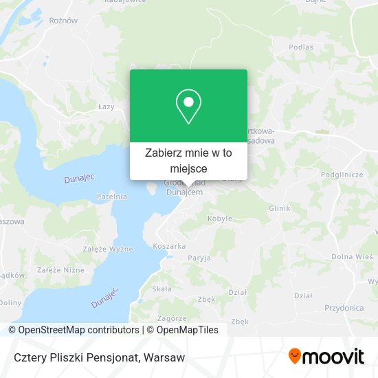 Mapa Cztery Pliszki Pensjonat