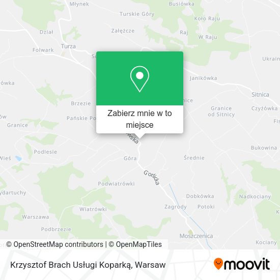 Mapa Krzysztof Brach Usługi Koparką