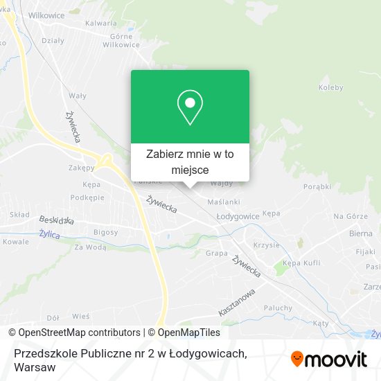 Mapa Przedszkole Publiczne nr 2 w Łodygowicach