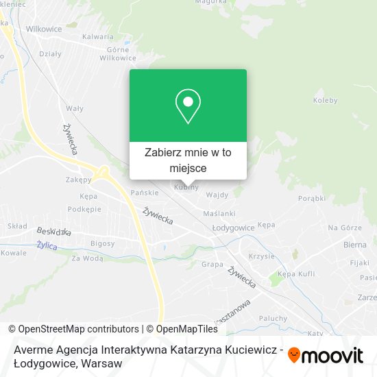 Mapa Averme Agencja Interaktywna Katarzyna Kuciewicz - Łodygowice