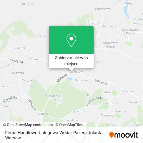 Mapa Firma Handlowo-Usługowa Wodar Pazera Jolanta