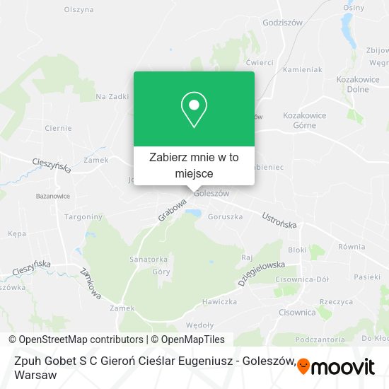 Mapa Zpuh Gobet S C Gieroń Cieślar Eugeniusz - Goleszów