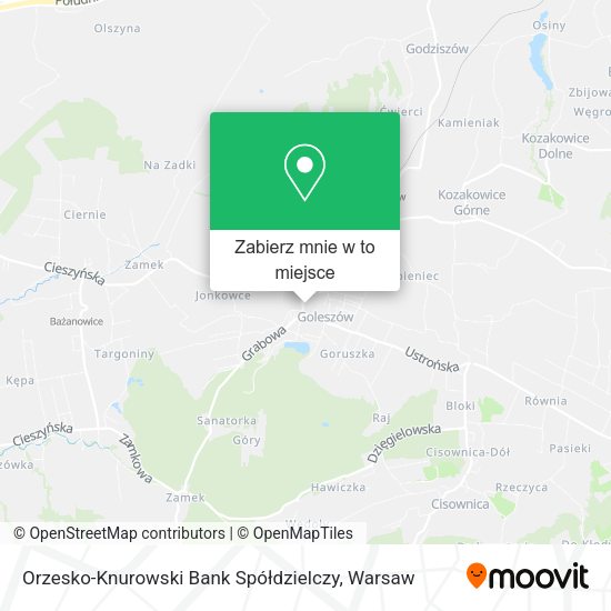 Mapa Orzesko-Knurowski Bank Spółdzielczy