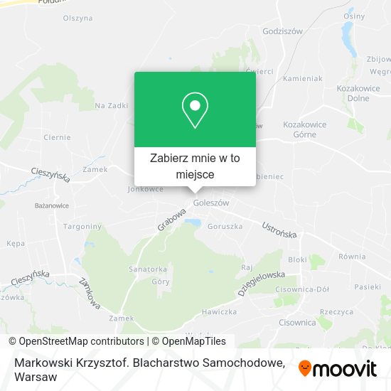 Mapa Markowski Krzysztof. Blacharstwo Samochodowe