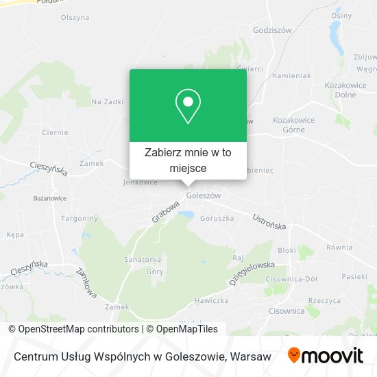 Mapa Centrum Usług Wspólnych w Goleszowie