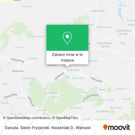 Mapa Danuta. Salon Fryzjerski. Kwaśniak D.