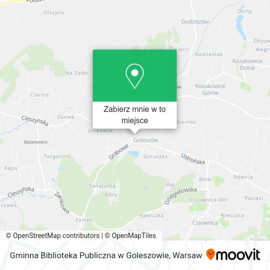 Mapa Gminna Biblioteka Publiczna w Goleszowie