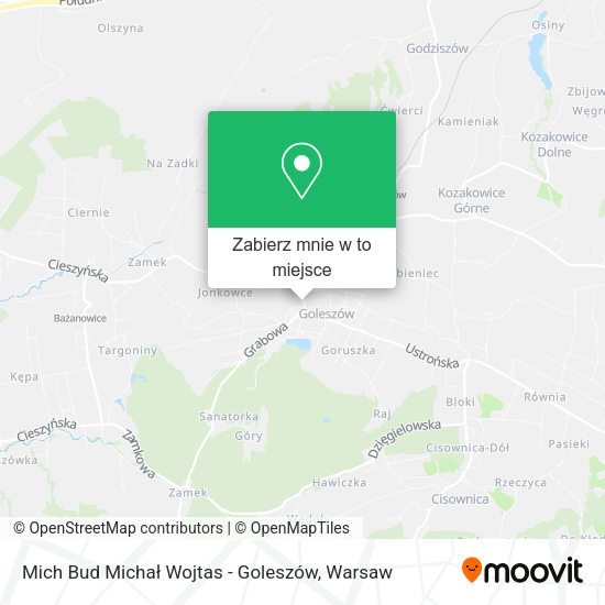 Mapa Mich Bud Michał Wojtas - Goleszów