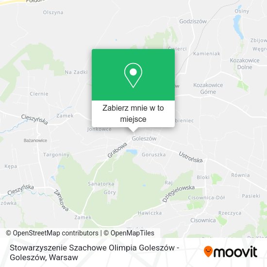 Mapa Stowarzyszenie Szachowe Olimpia Goleszów - Goleszów