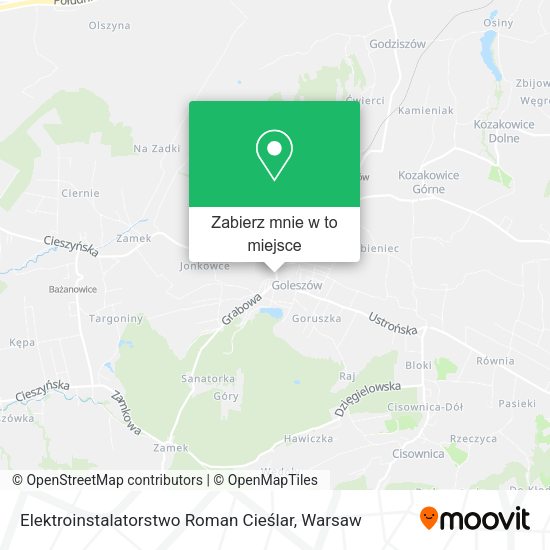 Mapa Elektroinstalatorstwo Roman Cieślar