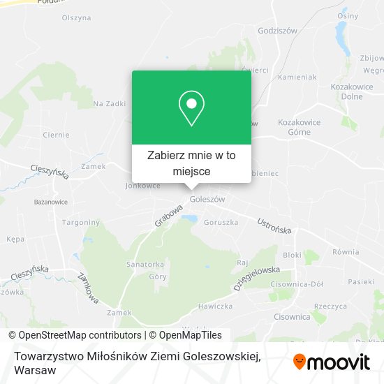 Mapa Towarzystwo Miłośników Ziemi Goleszowskiej