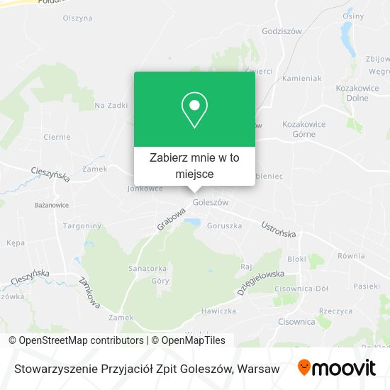 Mapa Stowarzyszenie Przyjaciół Zpit Goleszów