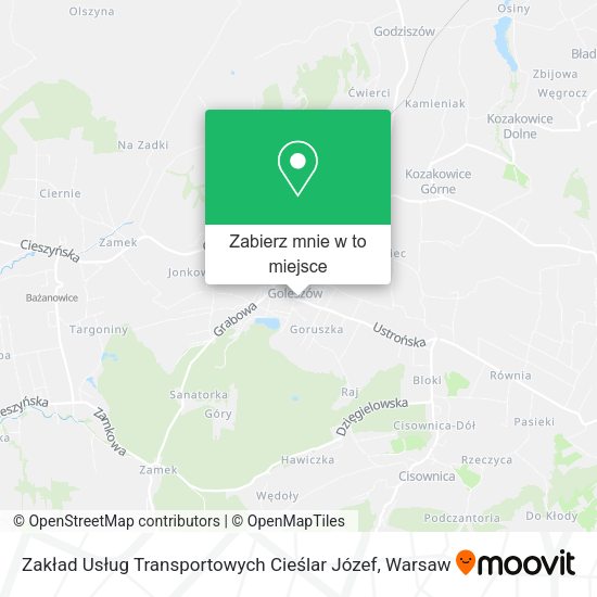 Mapa Zakład Usług Transportowych Cieślar Józef