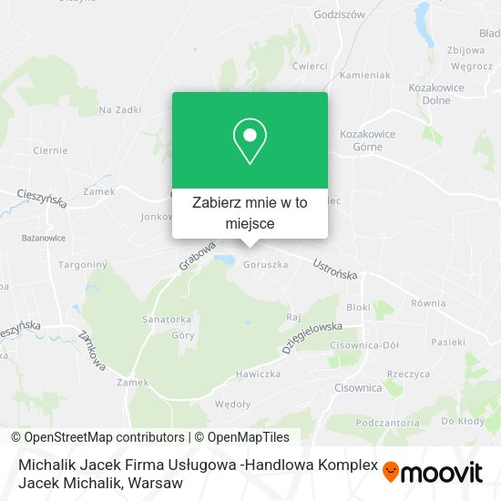 Mapa Michalik Jacek Firma Usługowa -Handlowa Komplex Jacek Michalik