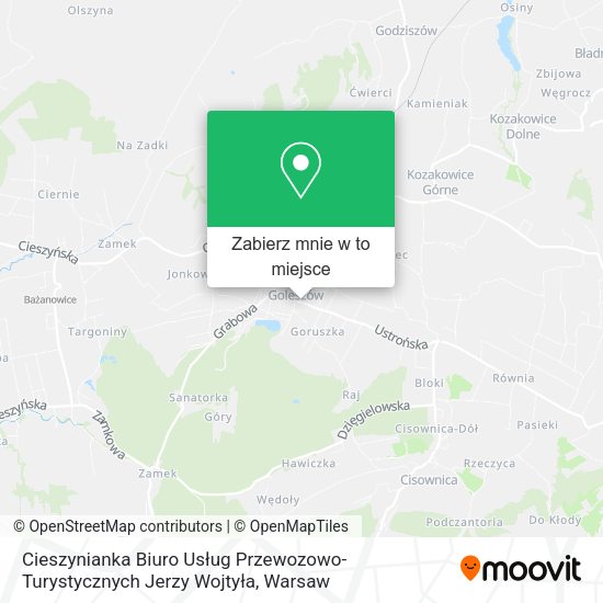 Mapa Cieszynianka Biuro Usług Przewozowo-Turystycznych Jerzy Wojtyła