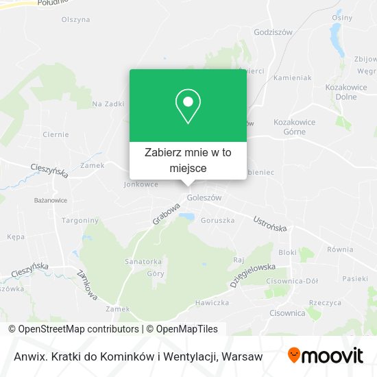 Mapa Anwix. Kratki do Kominków i Wentylacji