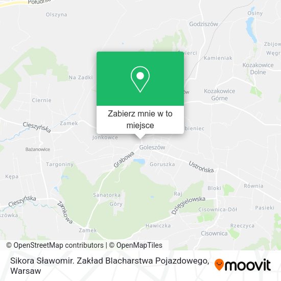 Mapa Sikora Sławomir. Zakład Blacharstwa Pojazdowego