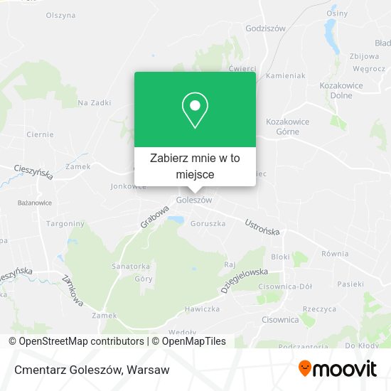 Mapa Cmentarz Goleszów