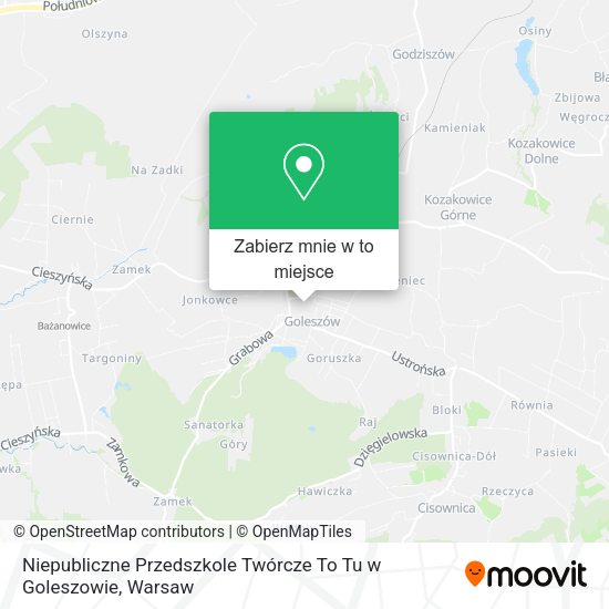 Mapa Niepubliczne Przedszkole Twórcze To Tu w Goleszowie