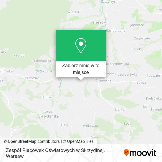 Mapa Zespół Placówek Oświatowych w Skrzydlnej