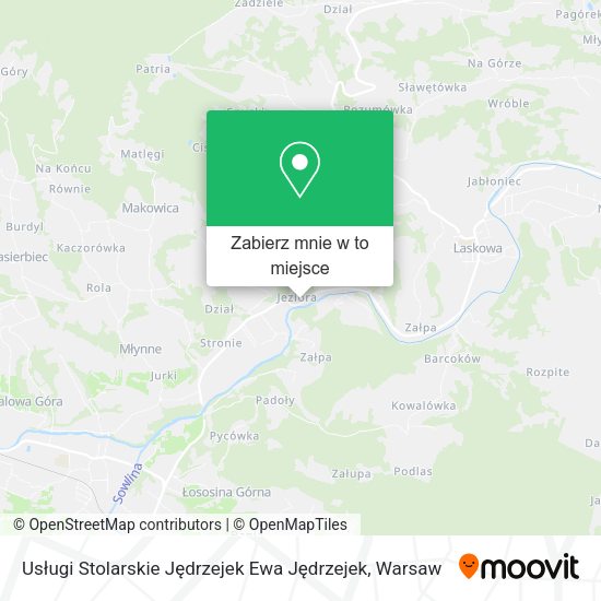 Mapa Usługi Stolarskie Jędrzejek Ewa Jędrzejek