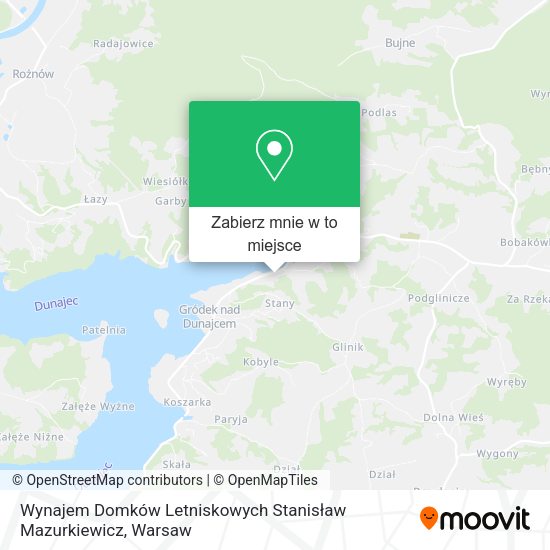 Mapa Wynajem Domków Letniskowych Stanisław Mazurkiewicz