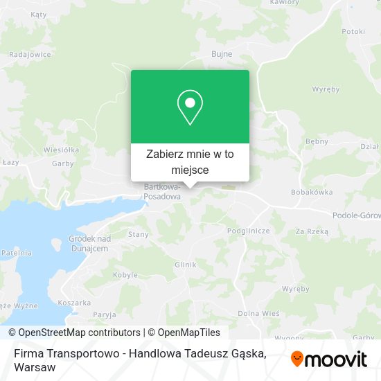 Mapa Firma Transportowo - Handlowa Tadeusz Gąska