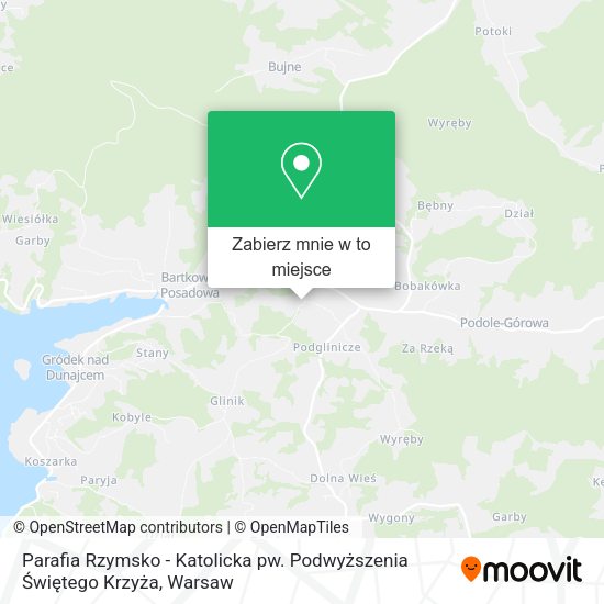 Mapa Parafia Rzymsko - Katolicka pw. Podwyższenia Świętego Krzyża