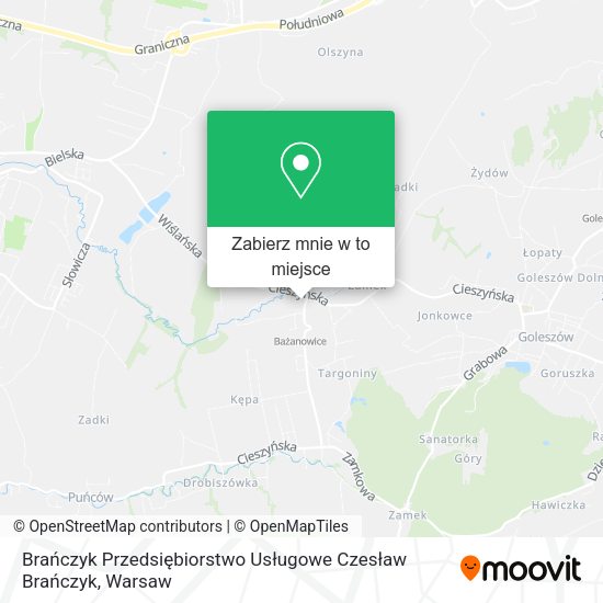 Mapa Brańczyk Przedsiębiorstwo Usługowe Czesław Brańczyk