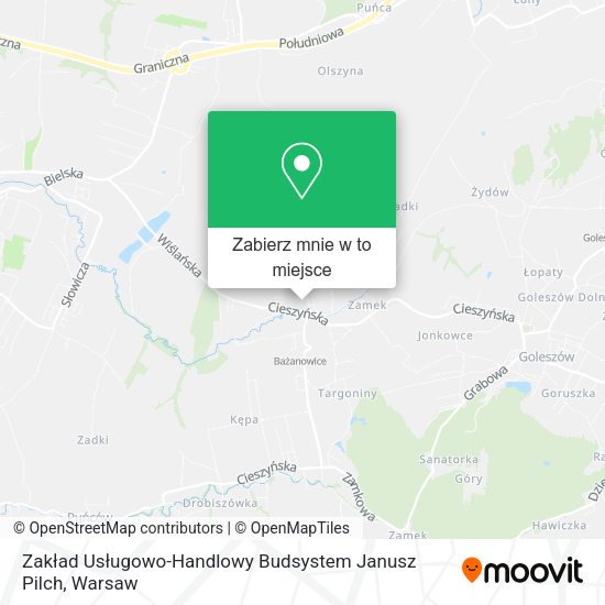 Mapa Zakład Usługowo-Handlowy Budsystem Janusz Pilch