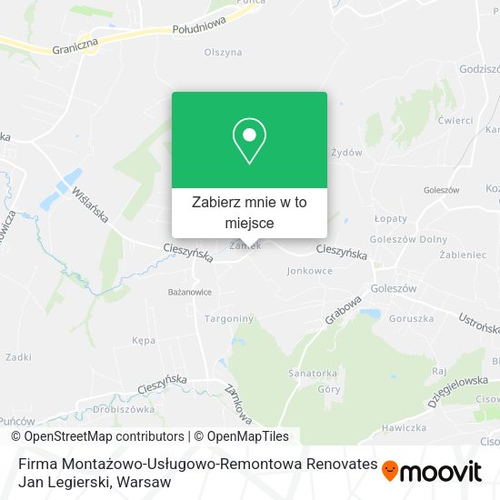 Mapa Firma Montażowo-Usługowo-Remontowa Renovates Jan Legierski