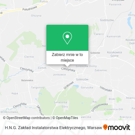 Mapa H.N.G. Zakład Instalatorstwa Elektrycznego