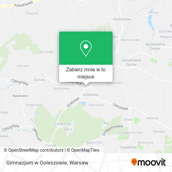 Mapa Gimnazjum w Goleszowie