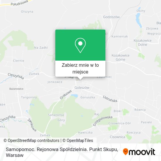 Mapa Samopomoc. Rejonowa Spółdzielnia. Punkt Skupu