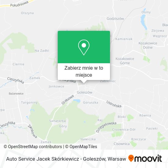 Mapa Auto Service Jacek Skórkiewicz - Goleszów