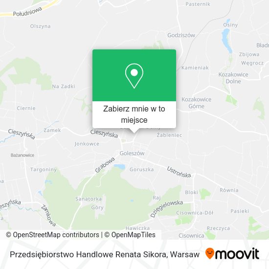 Mapa Przedsiębiorstwo Handlowe Renata Sikora