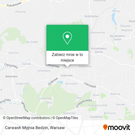 Mapa Carwash Myjnia Bedzin