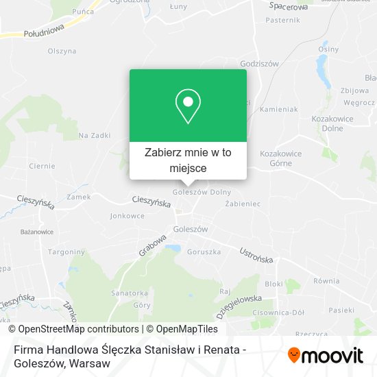 Mapa Firma Handlowa Ślęczka Stanisław i Renata - Goleszów