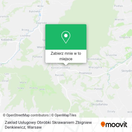 Mapa Zakład Usługowy Obróbki Skrawaniem Zbigniew Denkiewicz