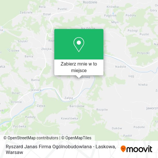 Mapa Ryszard Janas Firma Ogólnobudowlana - Laskowa