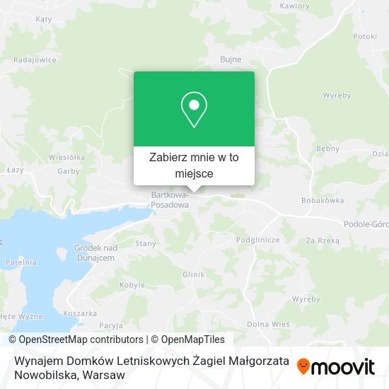 Mapa Wynajem Domków Letniskowych Żagiel Małgorzata Nowobilska